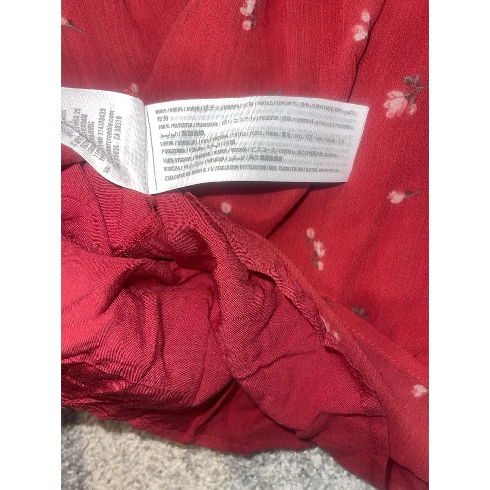 Abercrombie Kids Girls Red Floral Dress Sz 9/10‎ NWT